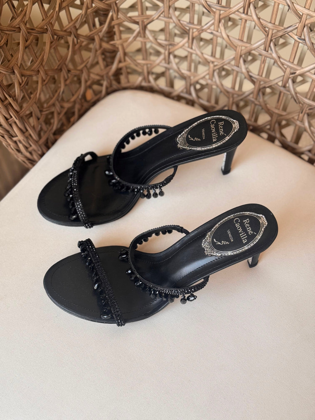 René Caovilla 80mm Chandelier Mules - 3