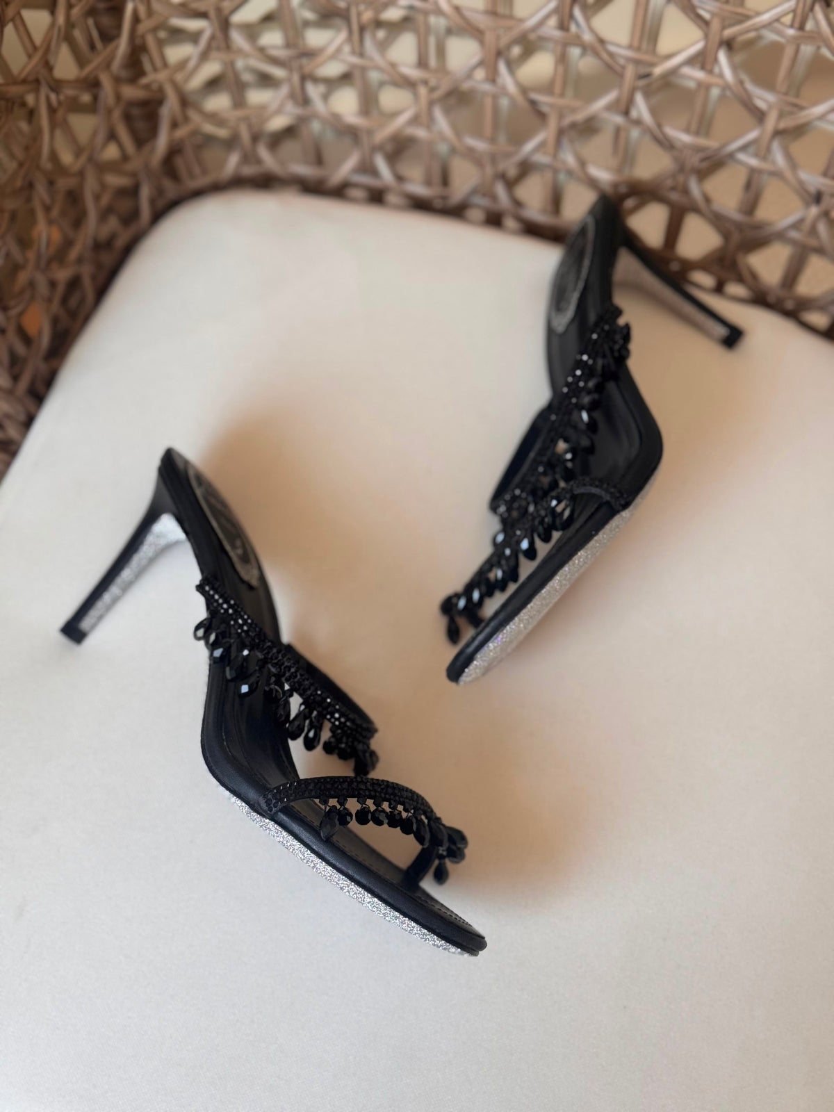 René Caovilla 80mm Chandelier Mules - 5
