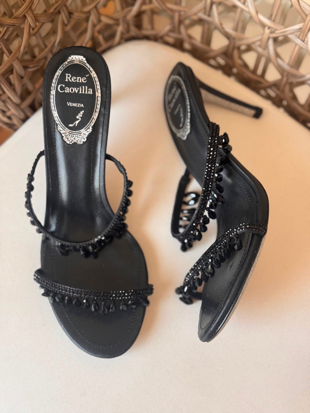 René Caovilla 80mm Chandelier Mules - 4