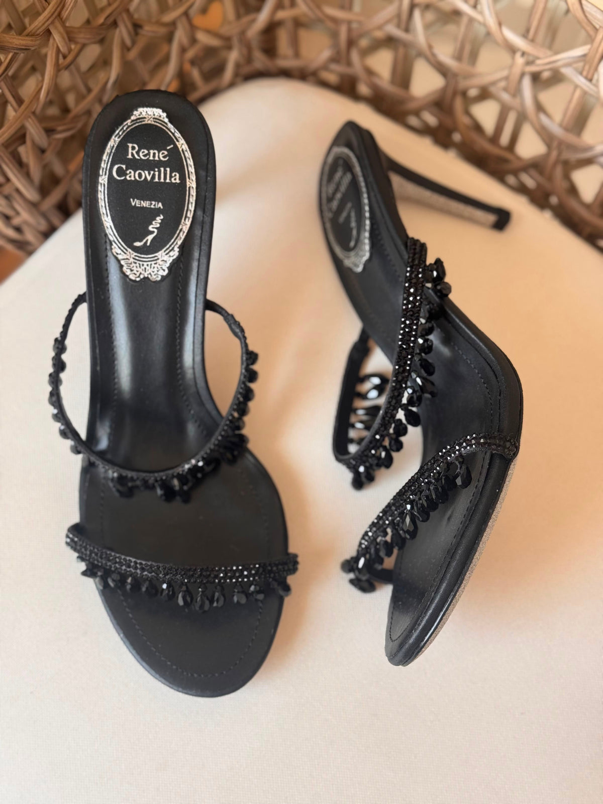 René Caovilla 80mm Chandelier Mules - 4