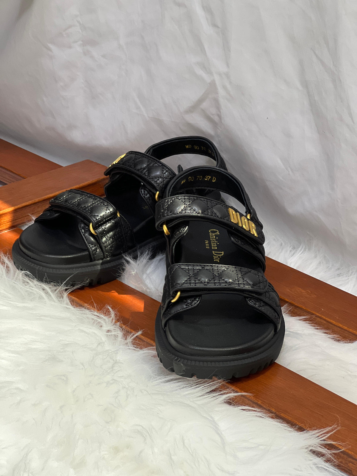 Dior Dioract Sandal Black Quilted Cannage Calfskin - 2