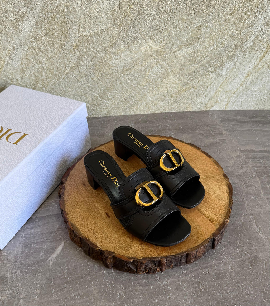 Dior Black Leather 30 Montaigne sandals - 2