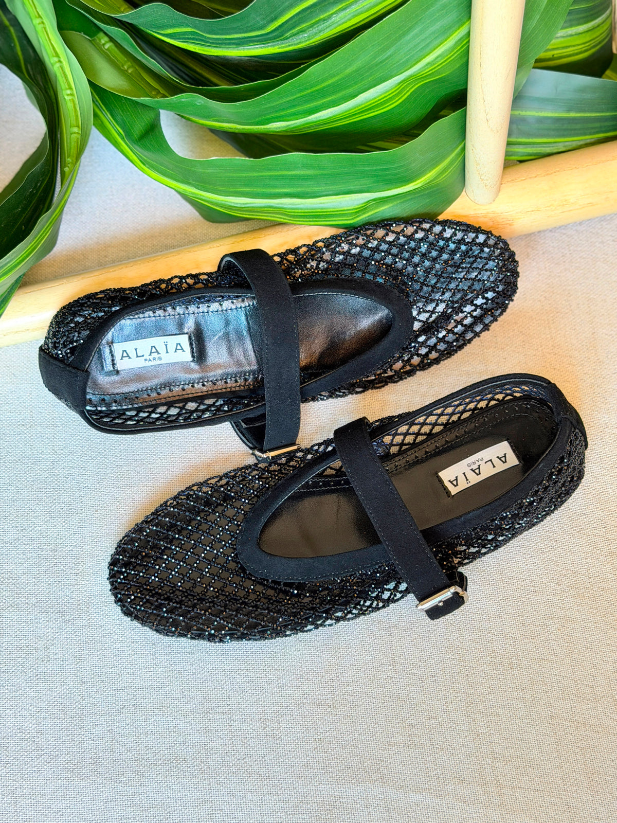 Alaïa Black Fishnet Ballet Flats - 5