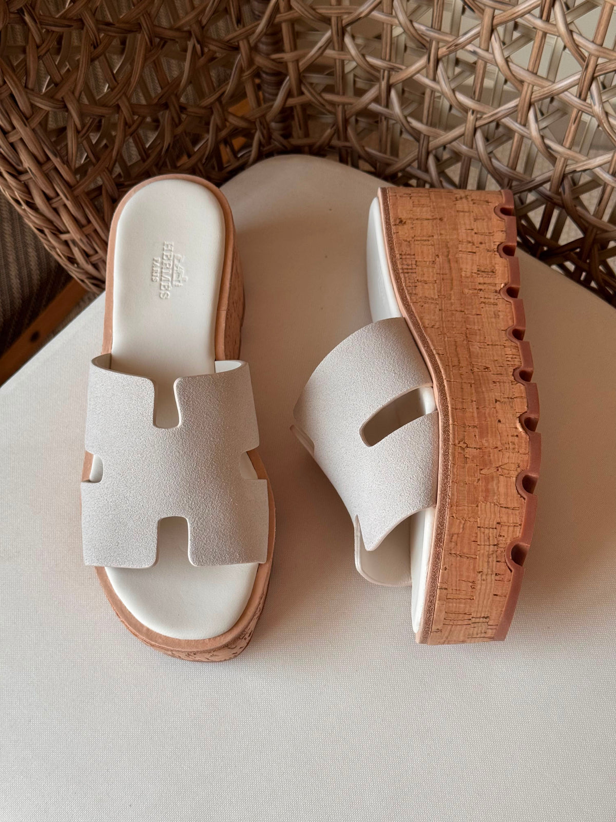 Hermes Luce 30 Sandals in Suede - 9