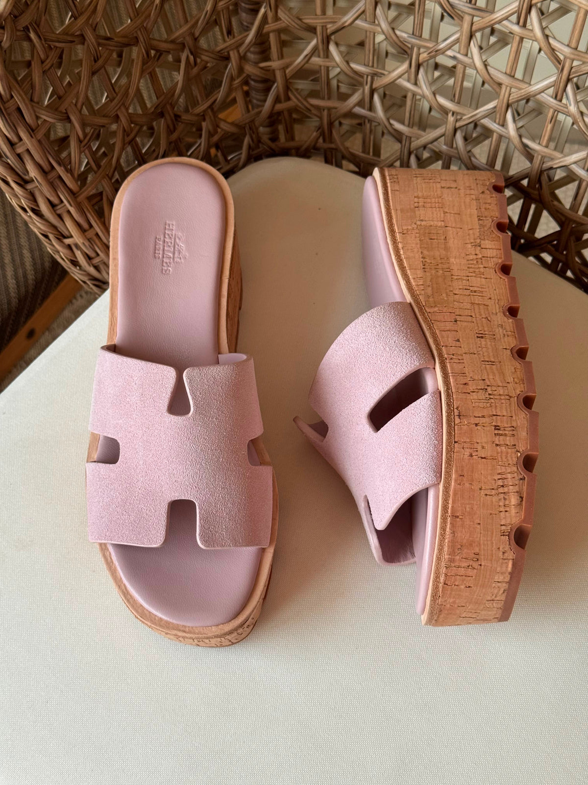 Hermes Luce 30 Sandals in Suede - 34
