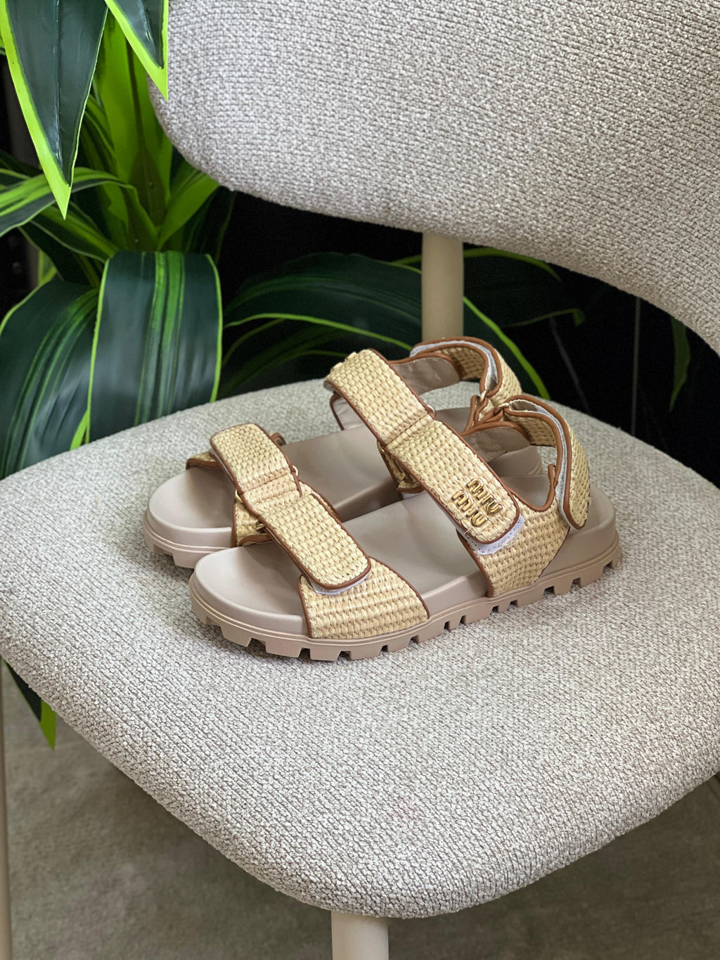 Miu Miu Canvas slide sandals - 6
