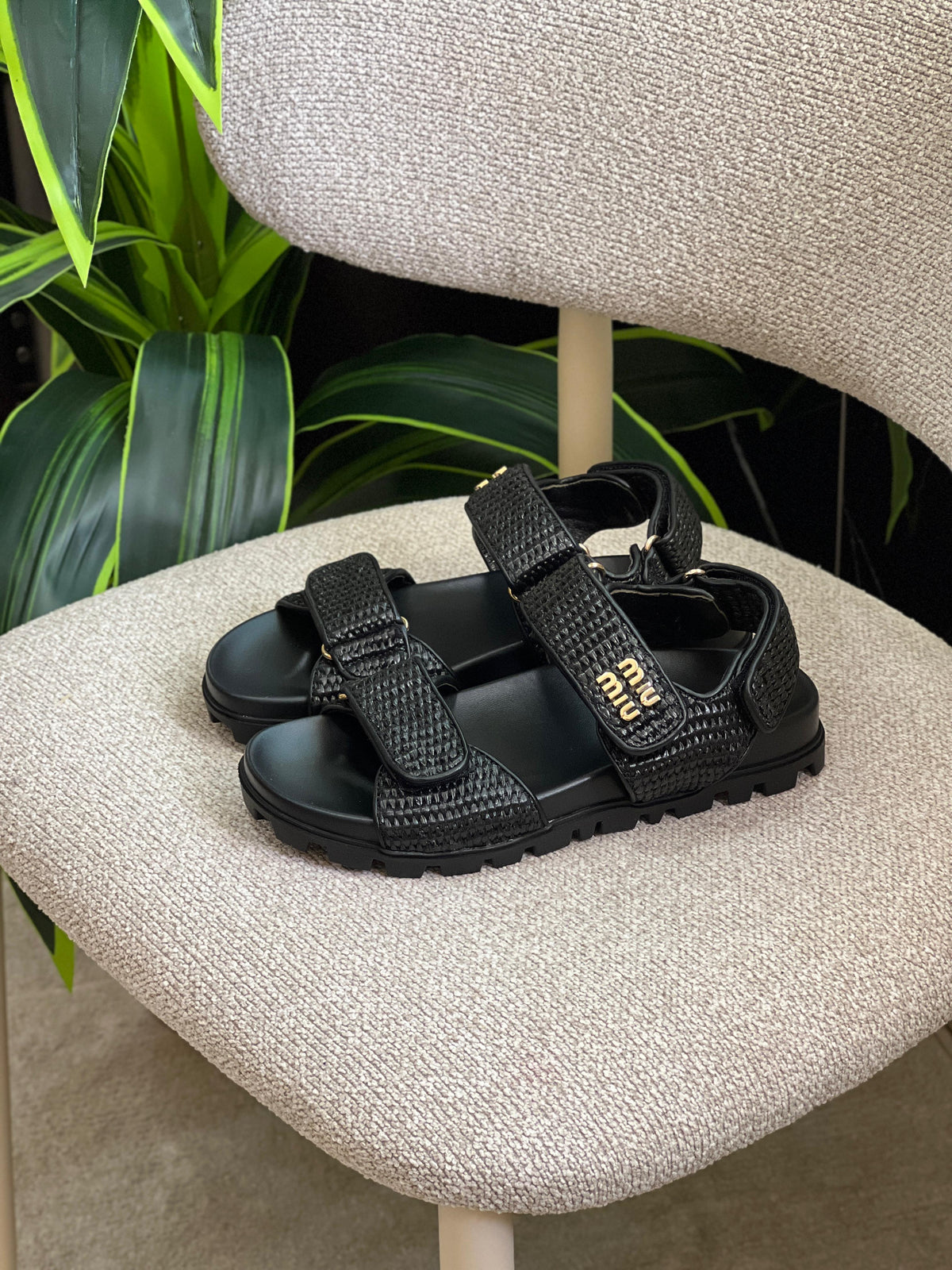 Miu Miu Canvas slide sandals - 4