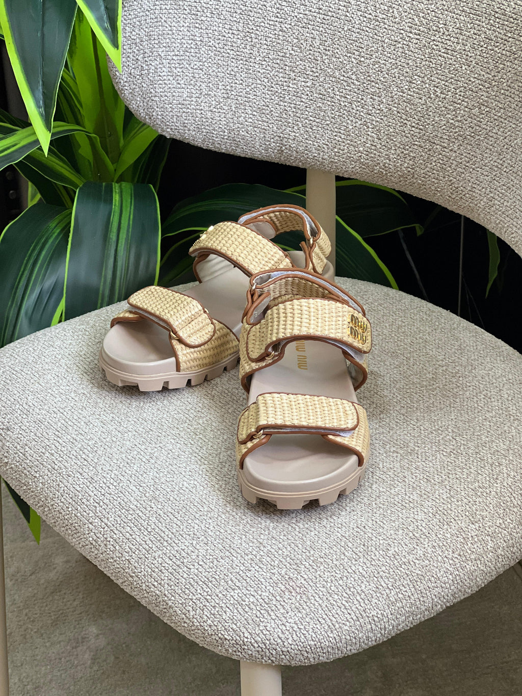 Miu Miu Canvas slide sandals - 2