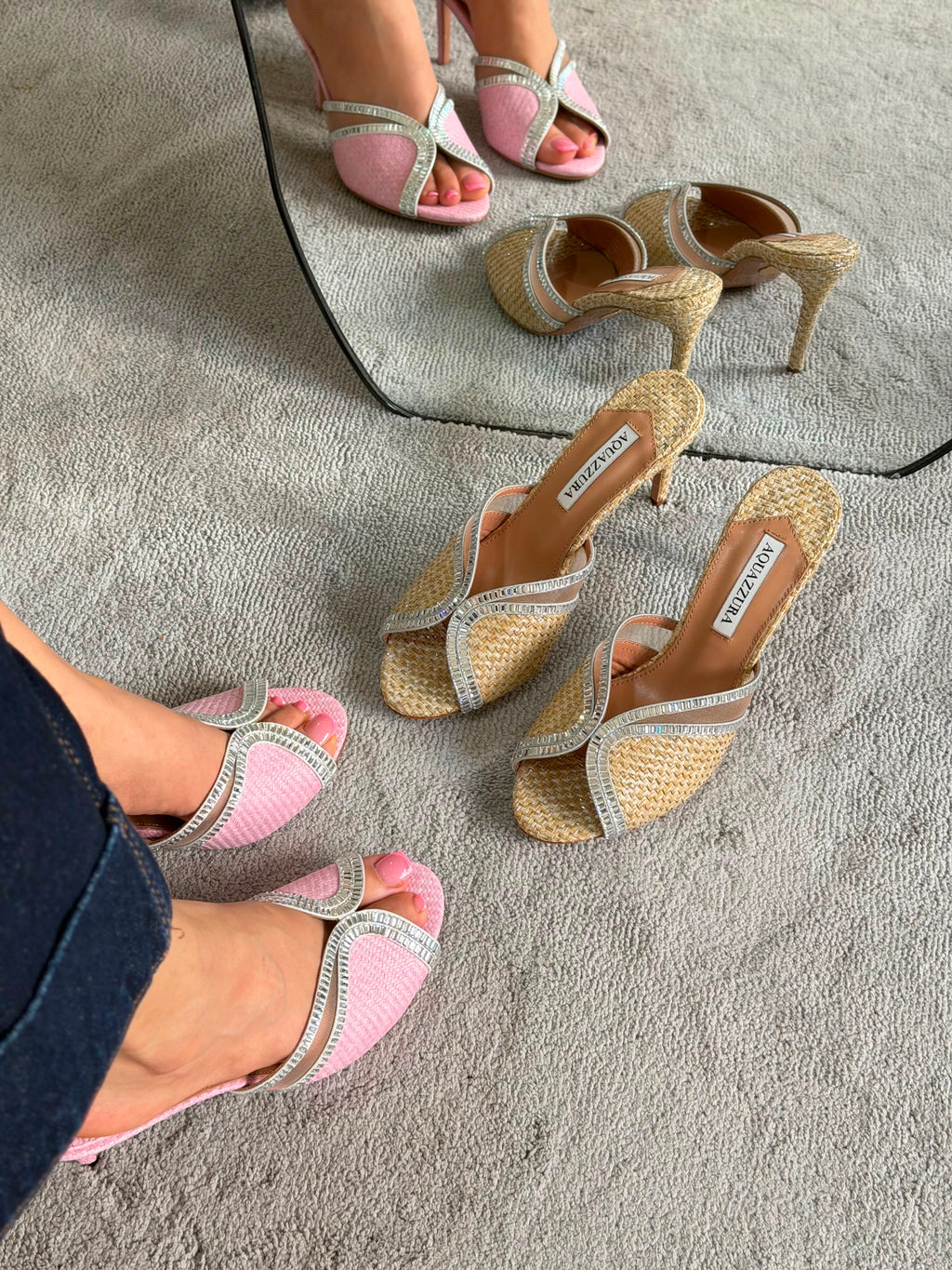 Aquazzura Wild Aurora 75 Mules - 7