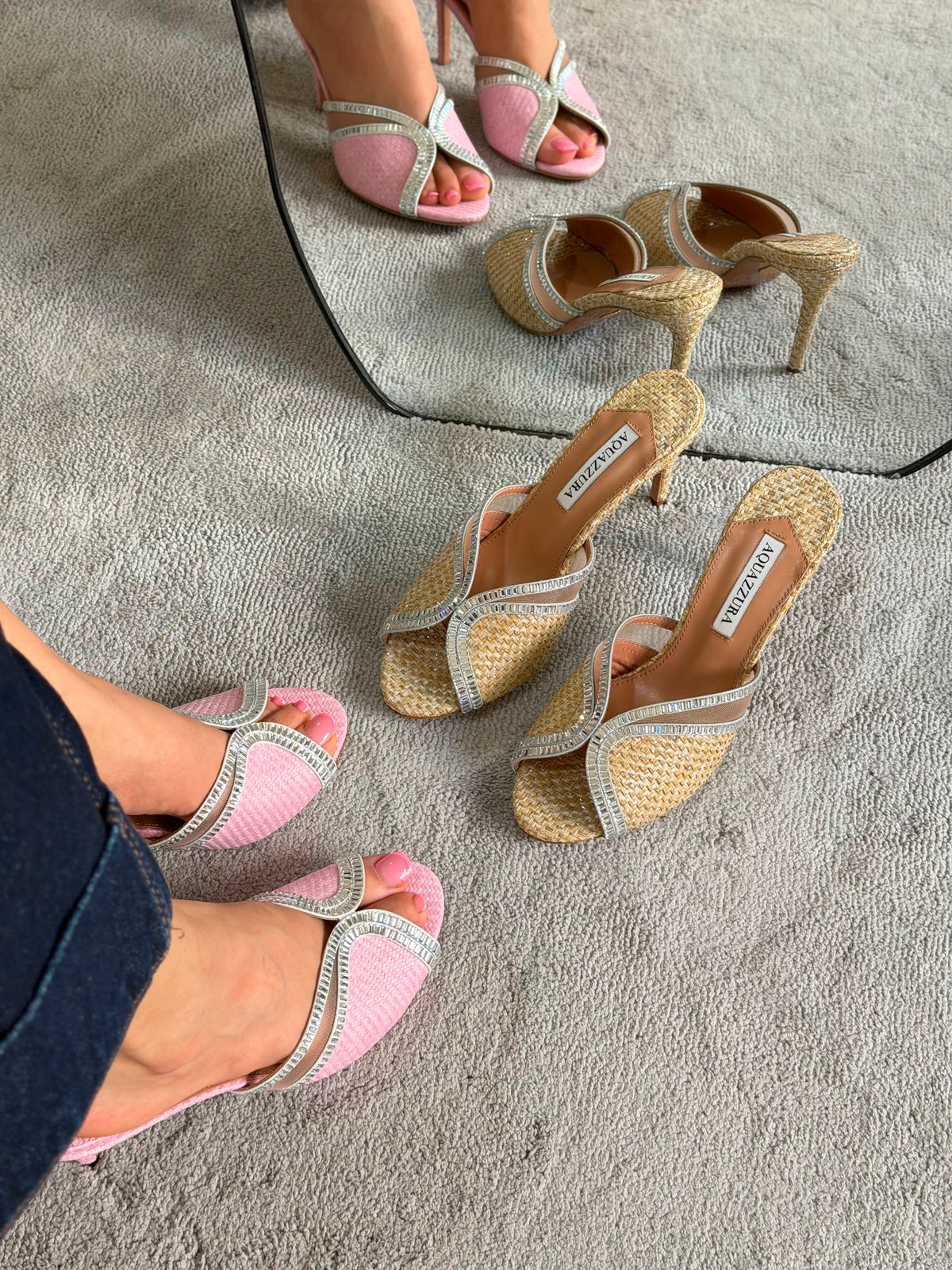 Aquazzura Wild Aurora 75 Mules - 7