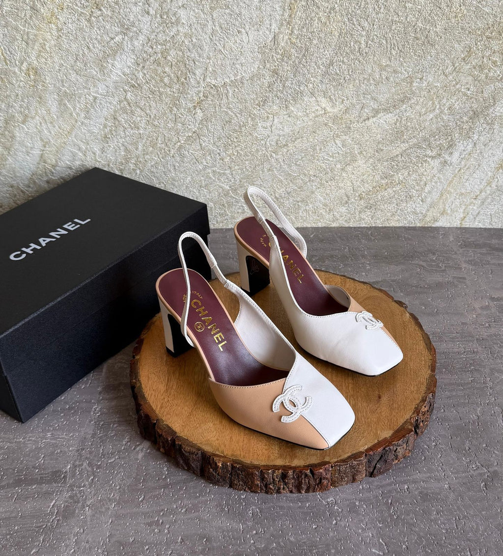Chanel Slingbacks in Lambskin and Patent - 3