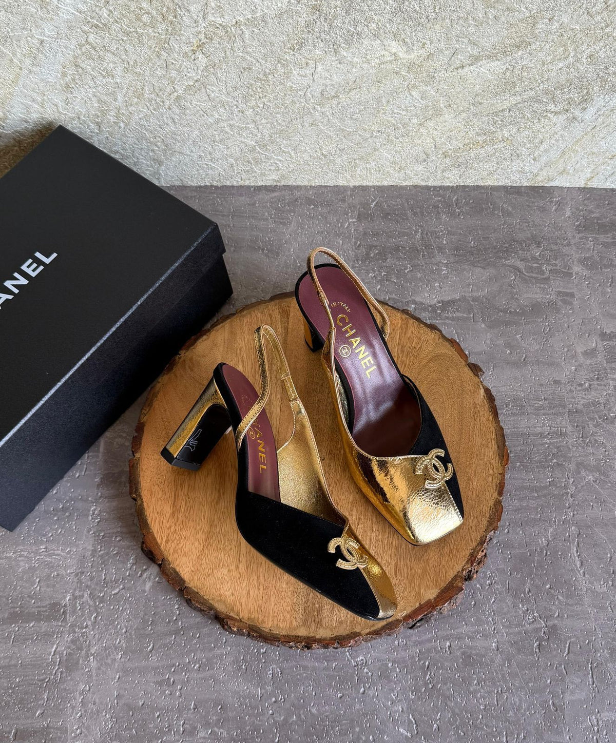 Chanel Slingbacks in Lambskin and Patent - 8