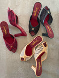 Chanel Mules in Mixed Fibers Cotton & Lambskin
