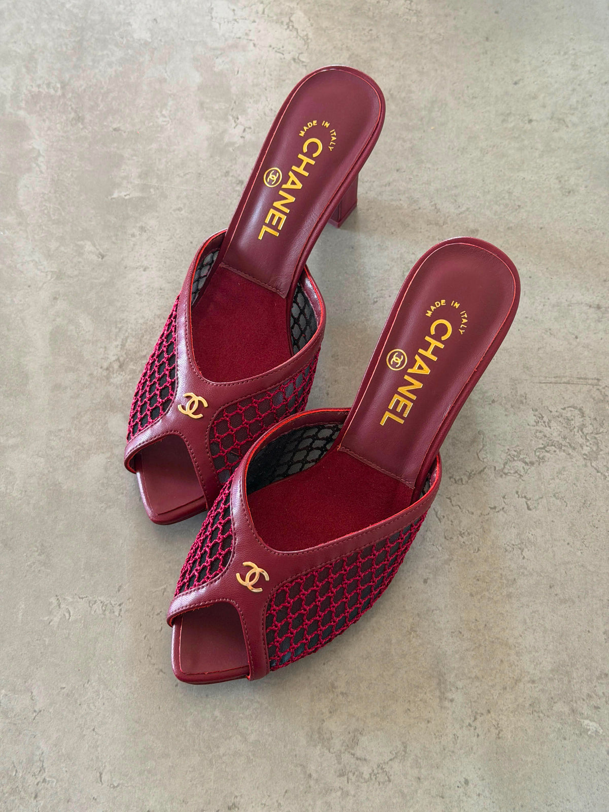 Chanel Mules in Mixed Fibers Cotton & Lambskin - 5