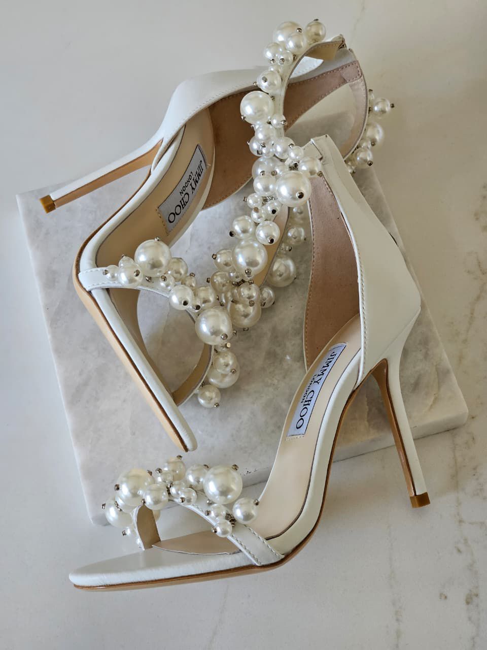 Jimmy Choo Maisel 100 Embellished Leather Sandals - 4