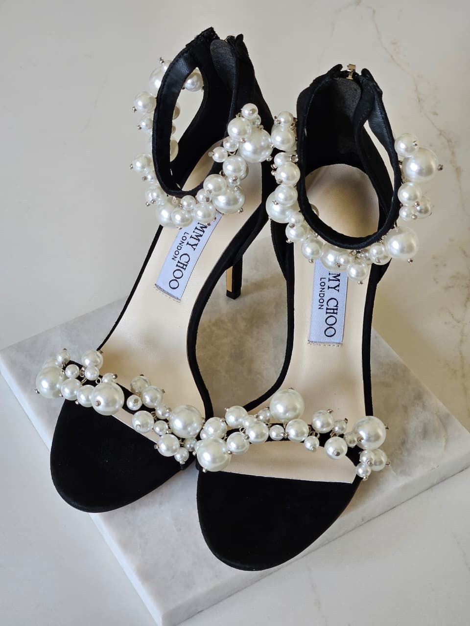 Jimmy Choo Maisel 100 Embellished Leather Sandals - 8