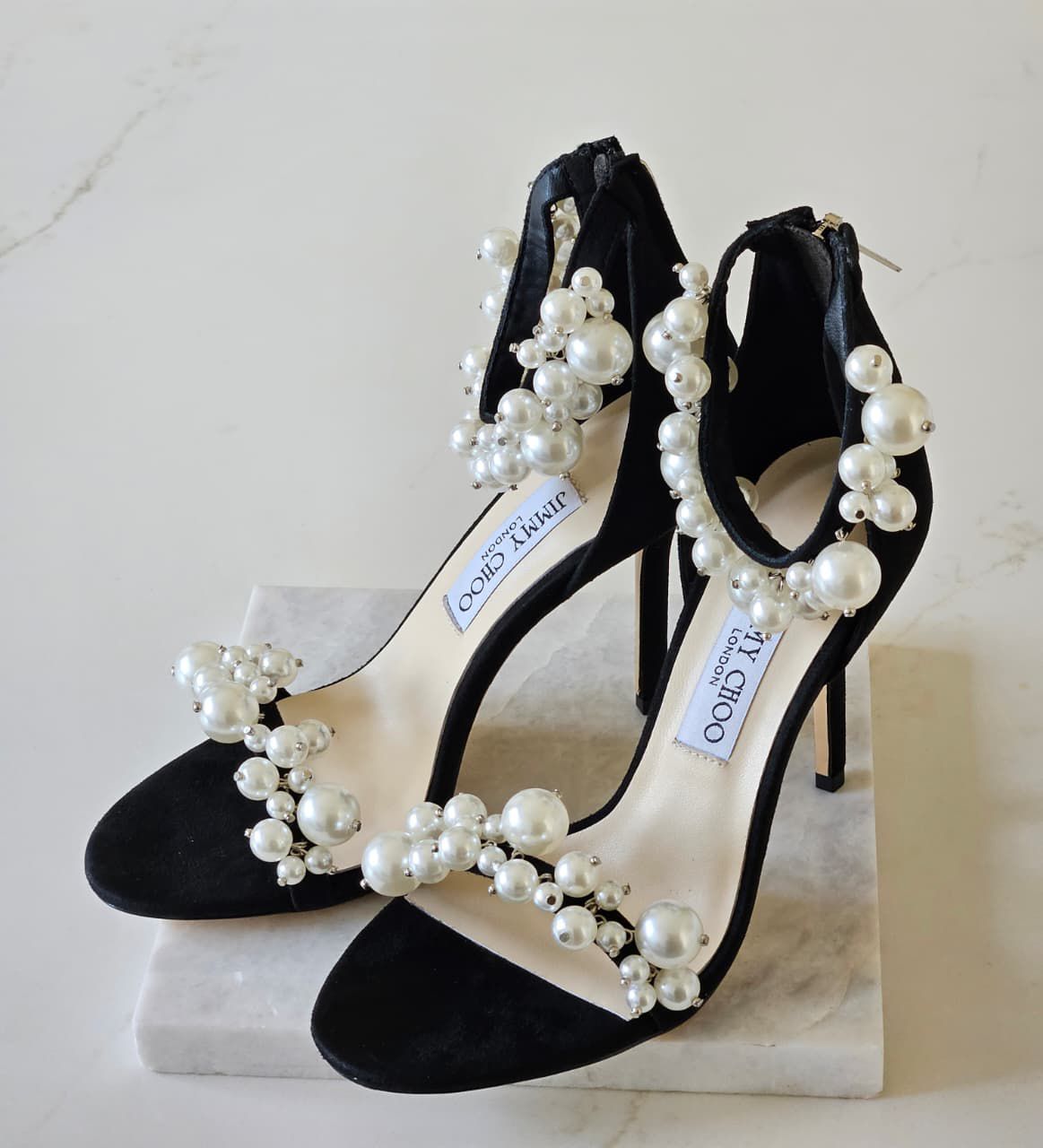 Jimmy Choo Maisel 100 Embellished Leather Sandals - 7