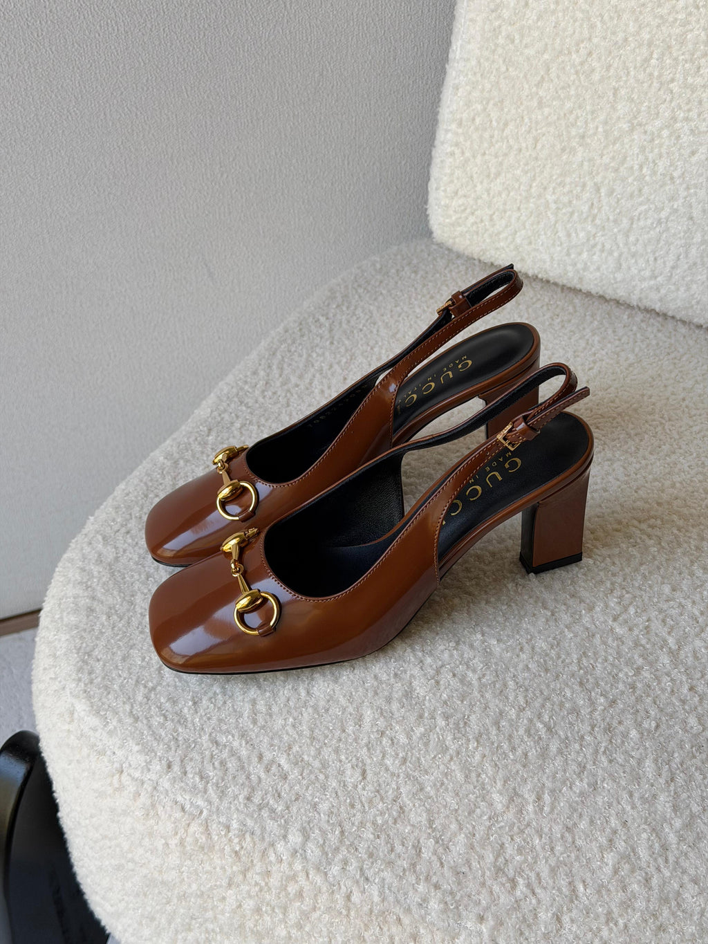 Gucci Leather Horsebit Slingback Pumps - 4