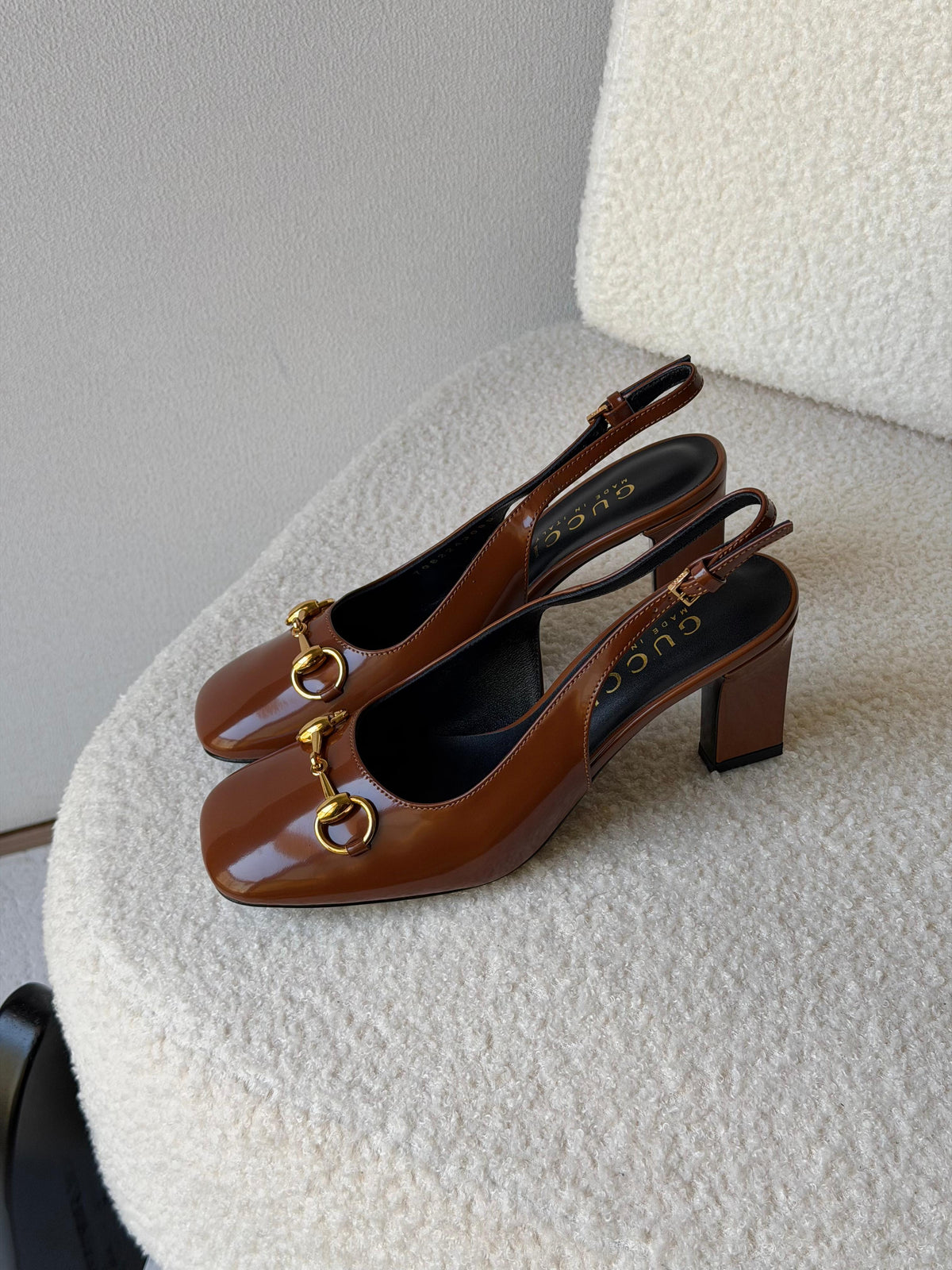 Gucci Leather Horsebit Slingback Pumps - 4