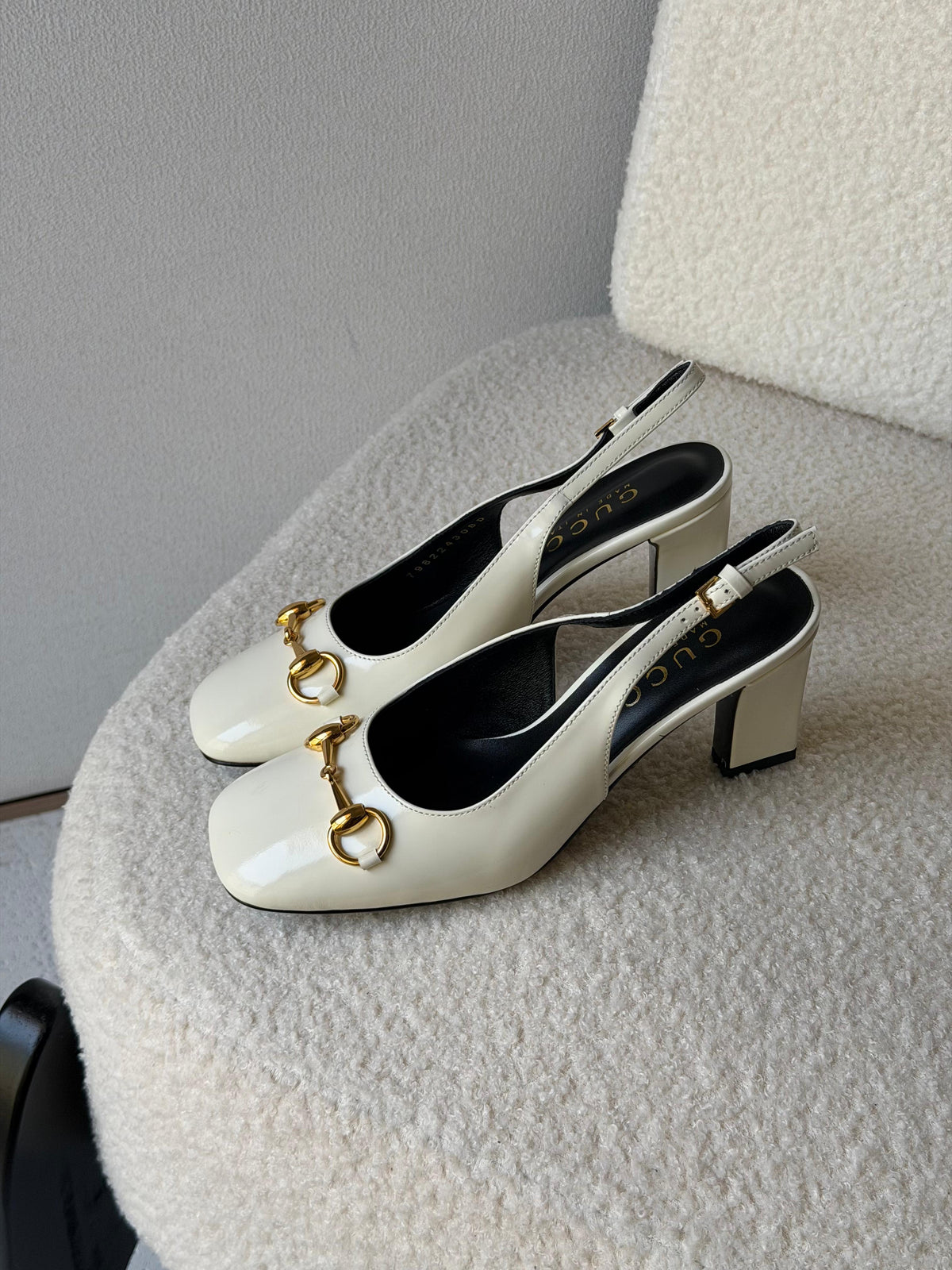 Gucci Leather Horsebit Slingback Pumps - 7