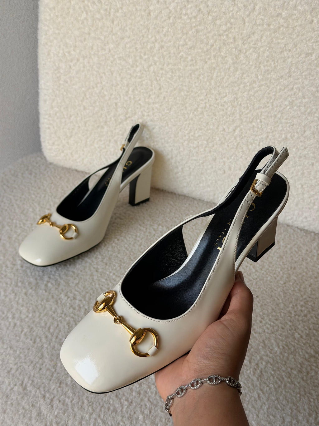 Gucci Leather Horsebit Slingback Pumps - 2