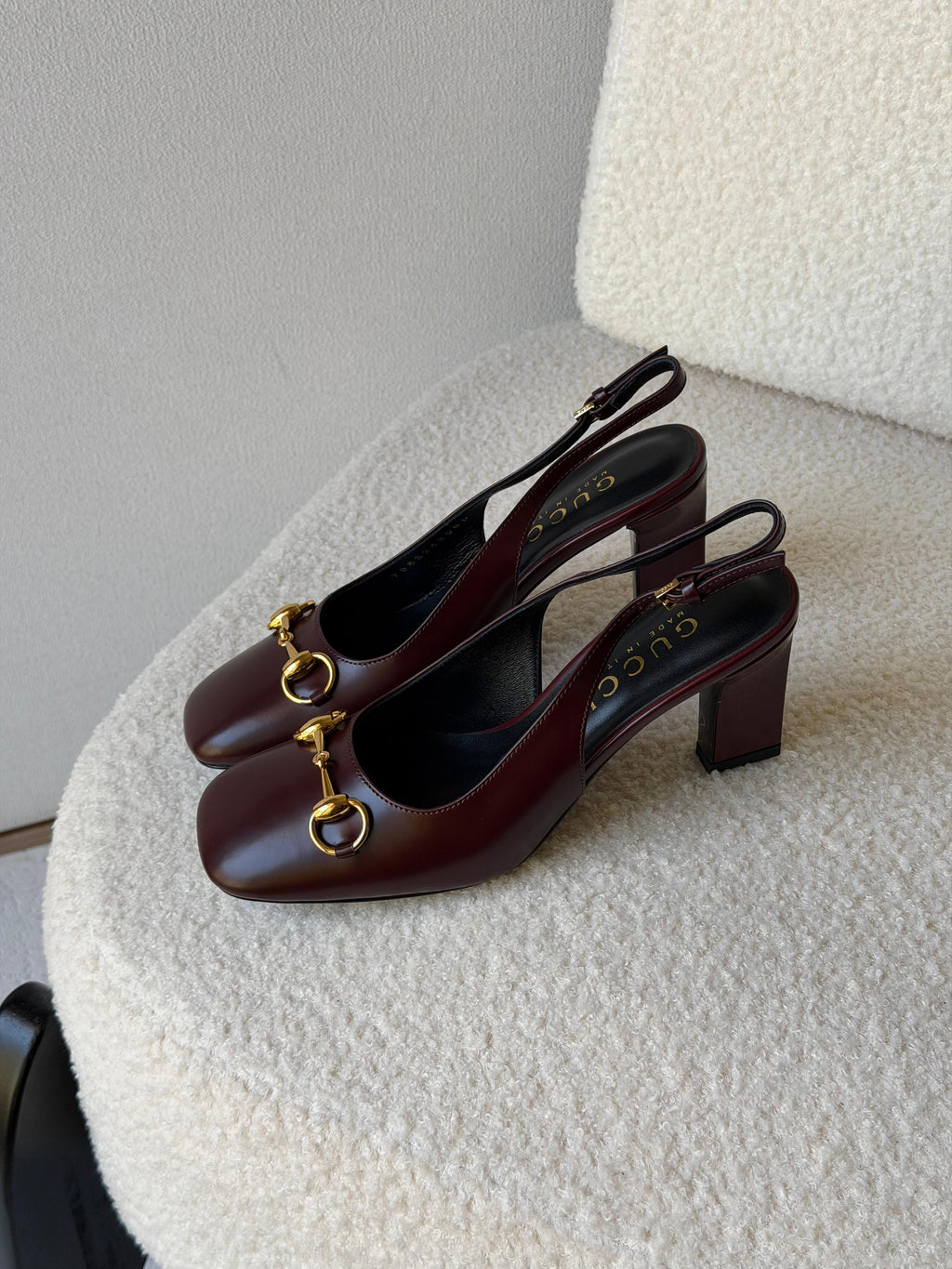 Gucci Leather Horsebit Slingback Pumps - 11