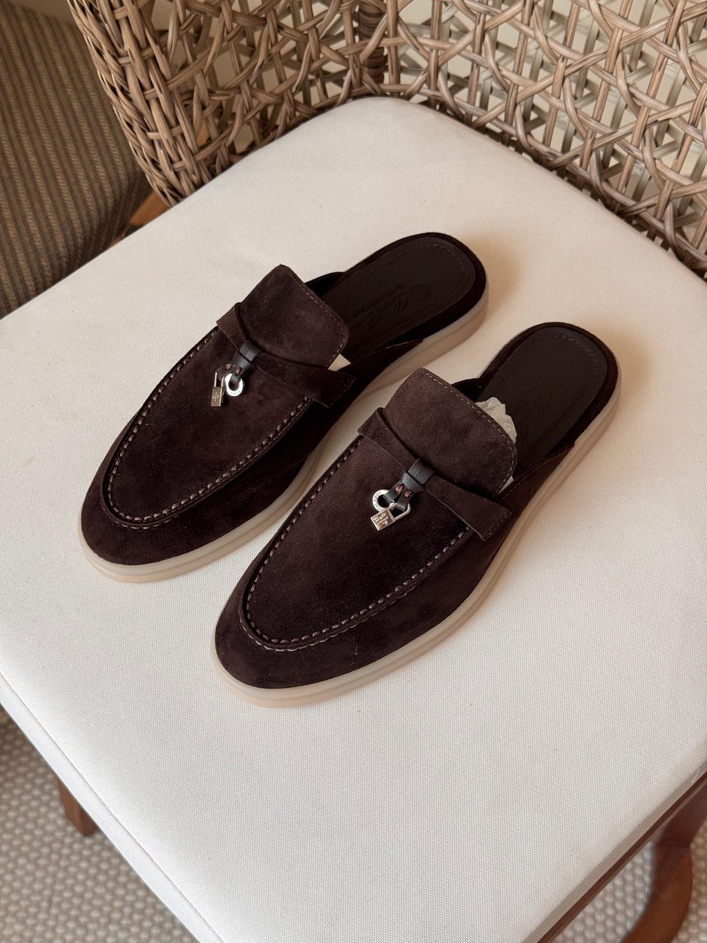 LORO PIANA Babouche Charms Walk Loafers - 13