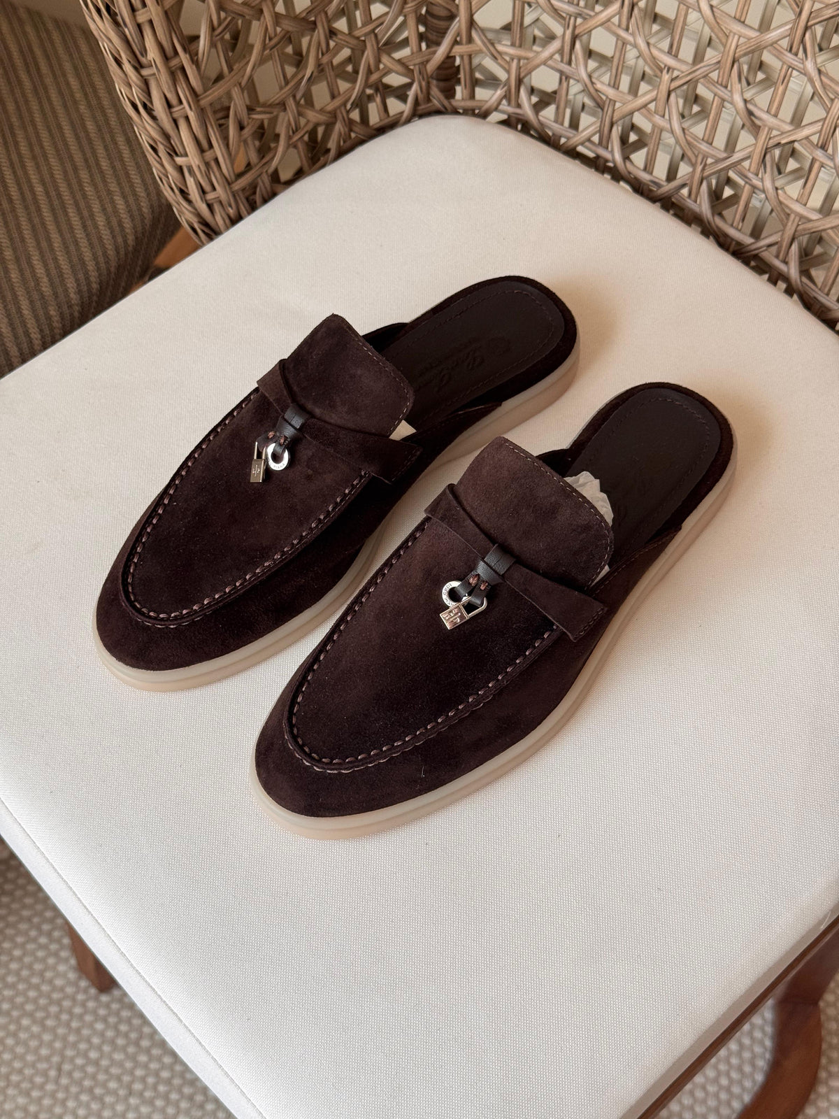 LORO PIANA Babouche Charms Walk Loafers - 13