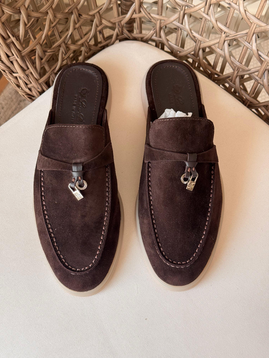 LORO PIANA Babouche Charms Walk Loafers - 12