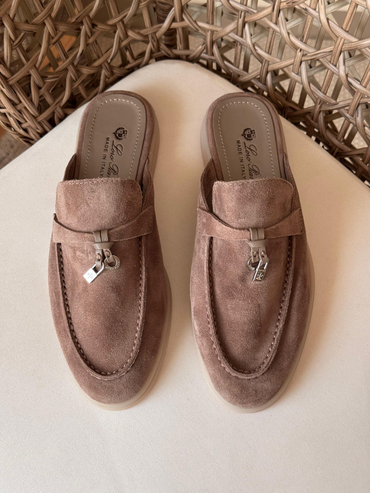 LORO PIANA Babouche Charms Walk Loafers - 8