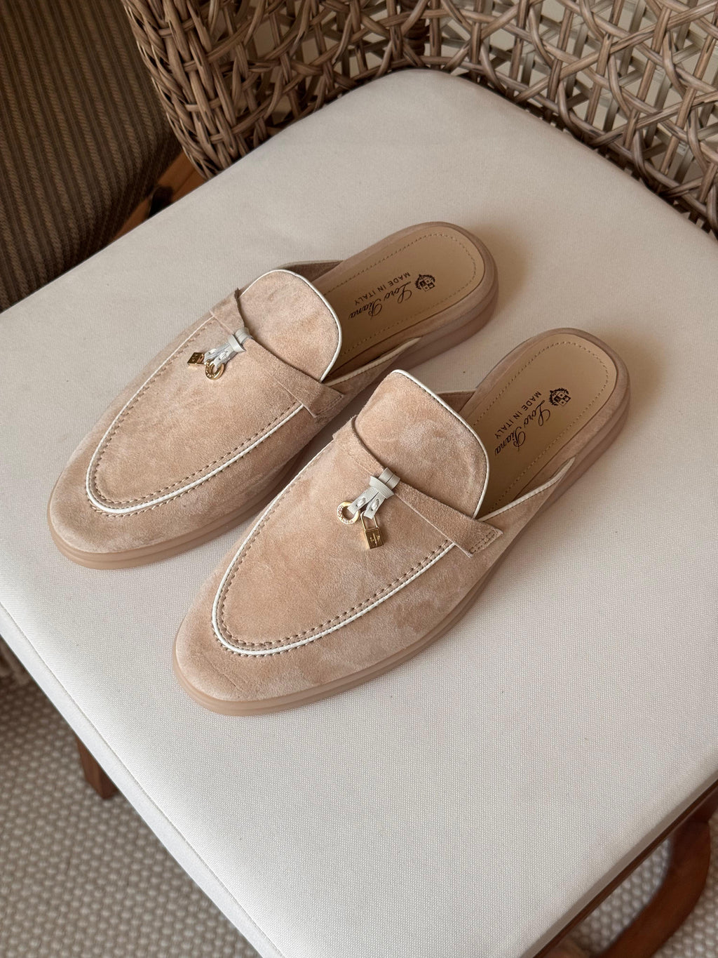 LORO PIANA Babouche Charms Walk Loafers - 14