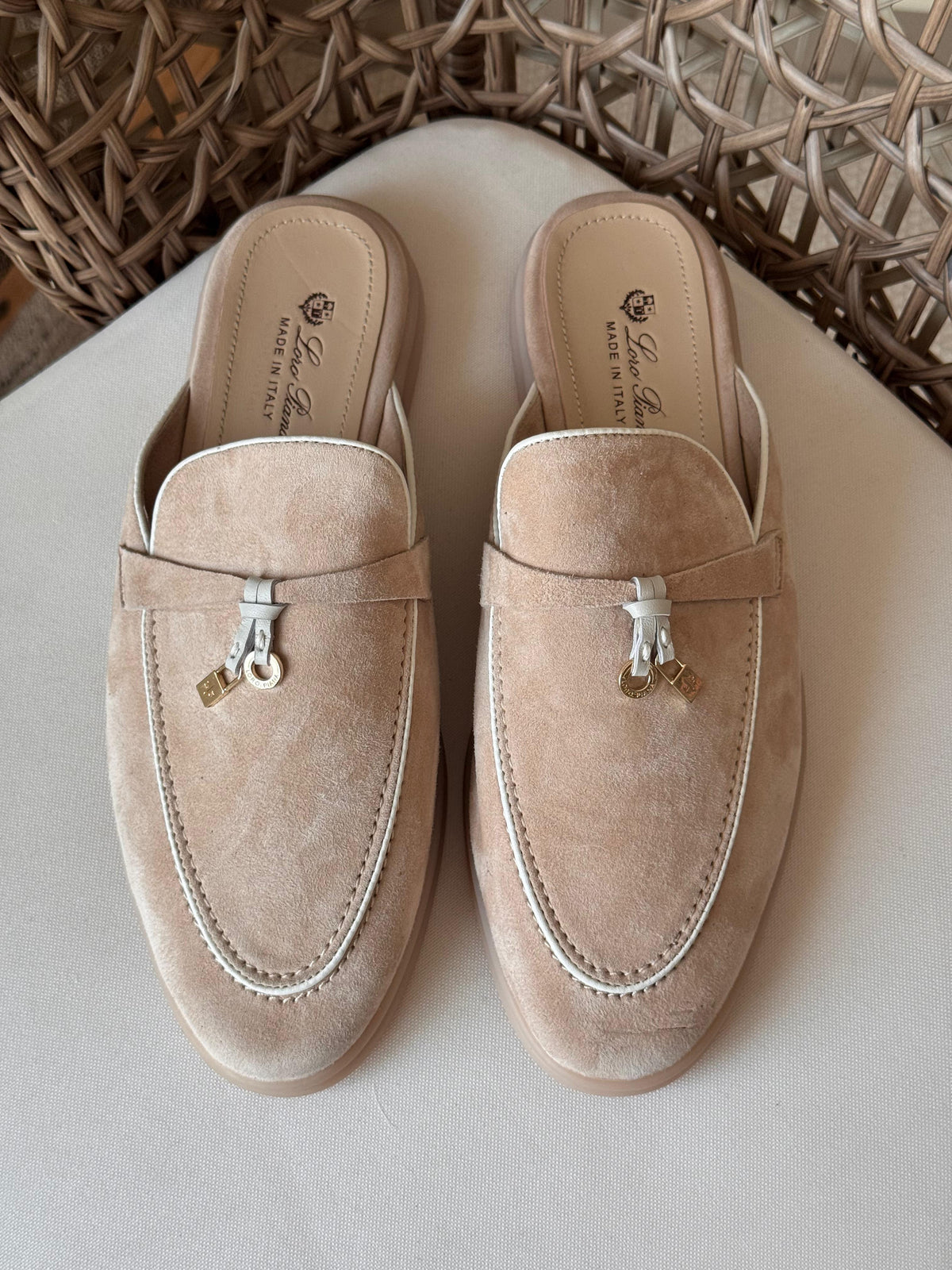 LORO PIANA Babouche Charms Walk Loafers - 15