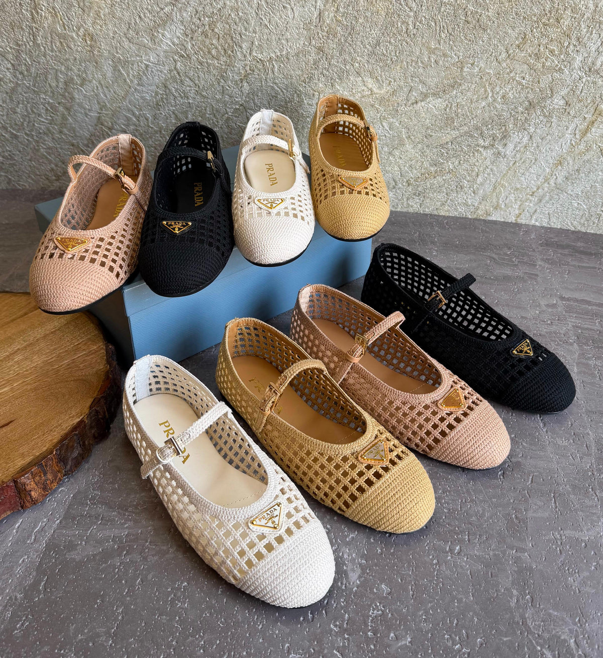 Prada Crochet ballerinas