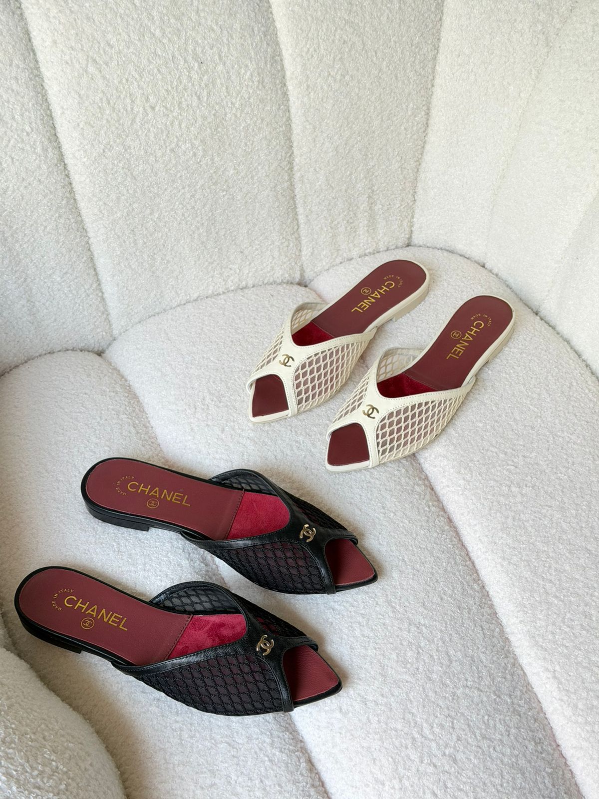 CHANEL Sandals in Mixed Fibers Cotton & Lambskin - 4