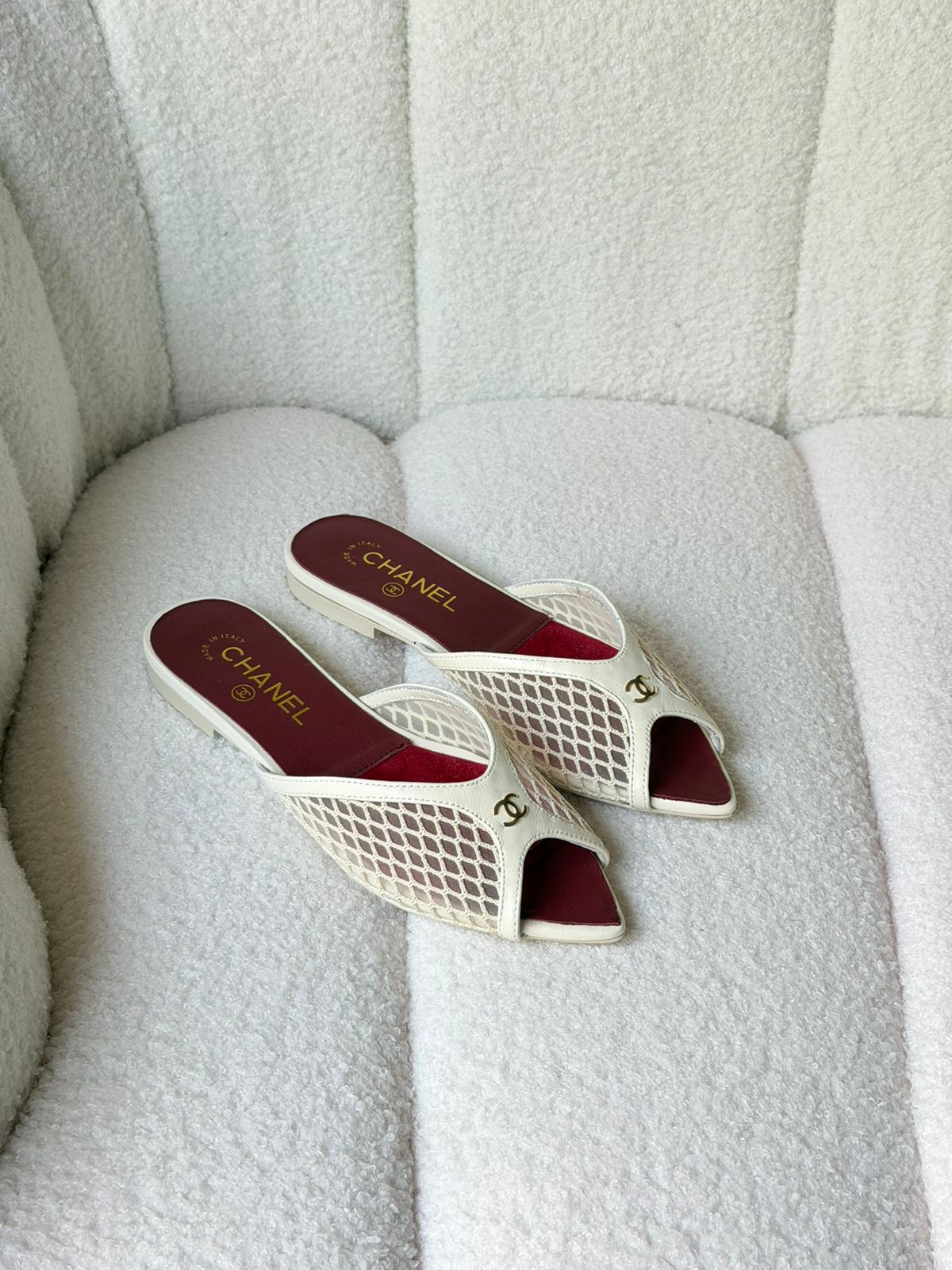 CHANEL Sandals in Mixed Fibers Cotton & Lambskin - 3