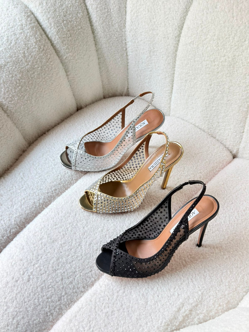 Aquazzura Crystal Lover 75 sandals - 3