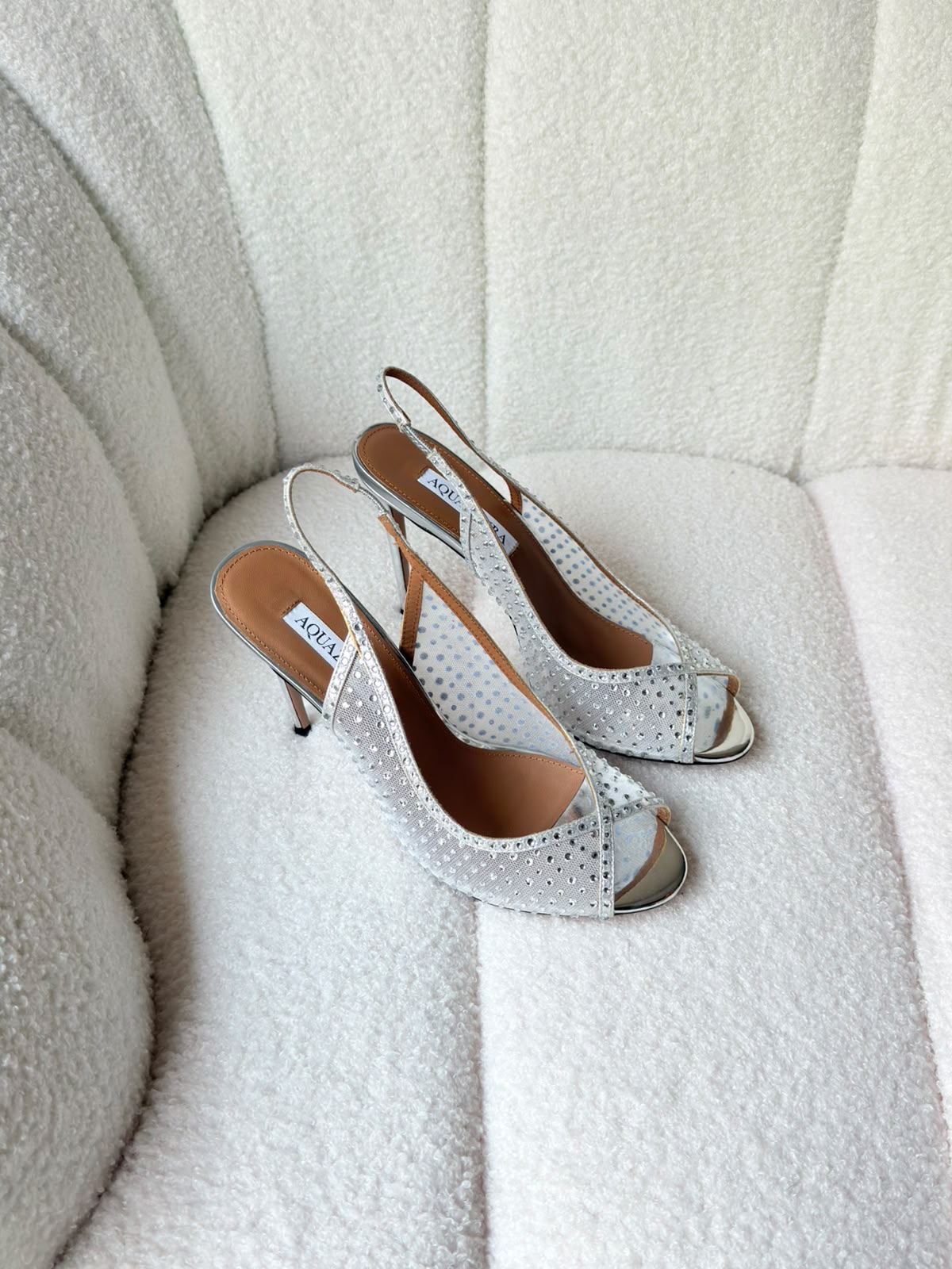 Aquazzura Crystal Lover 75 sandals - 4