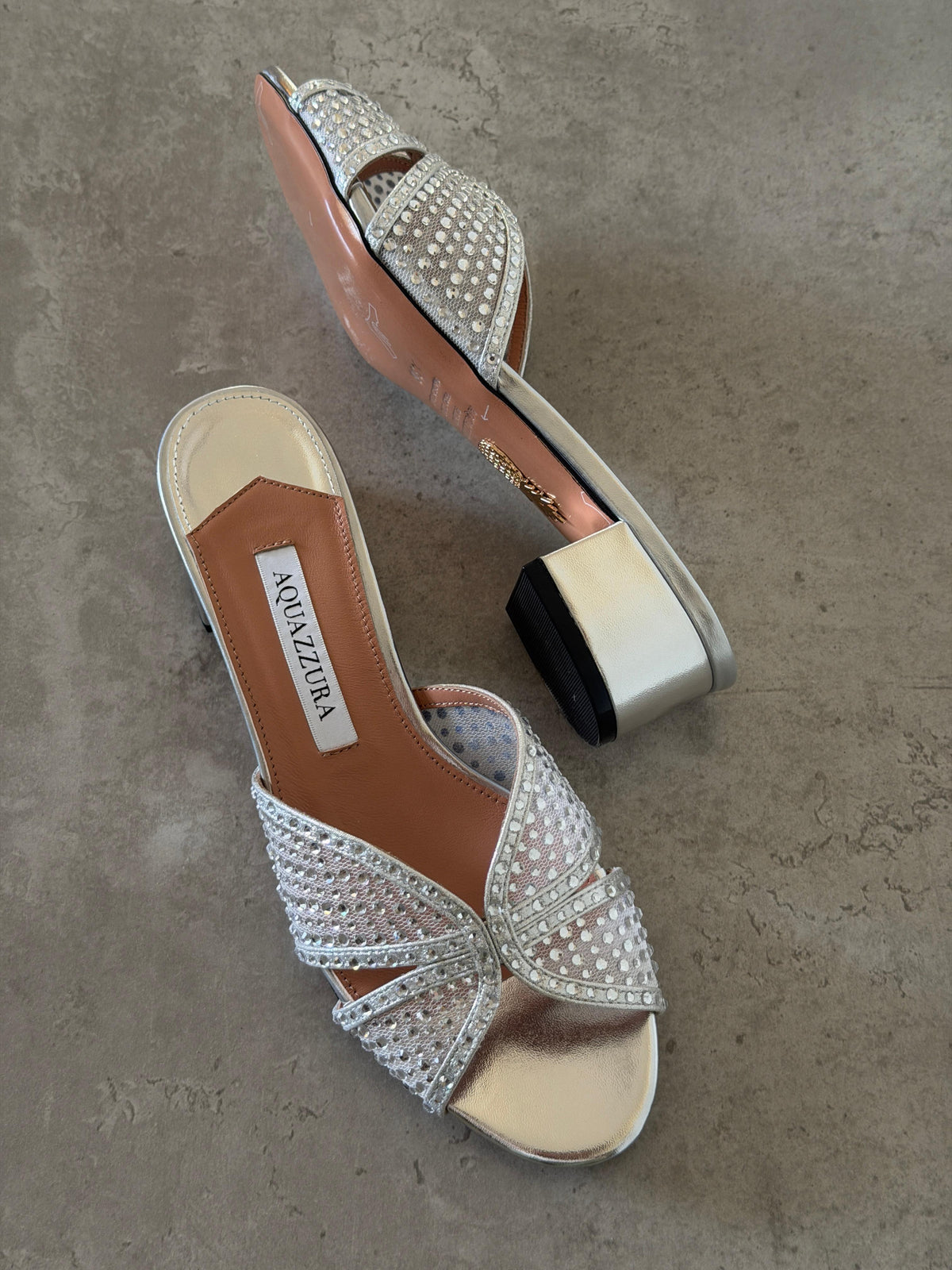 Aquazzura Crystal Lover 35 mules