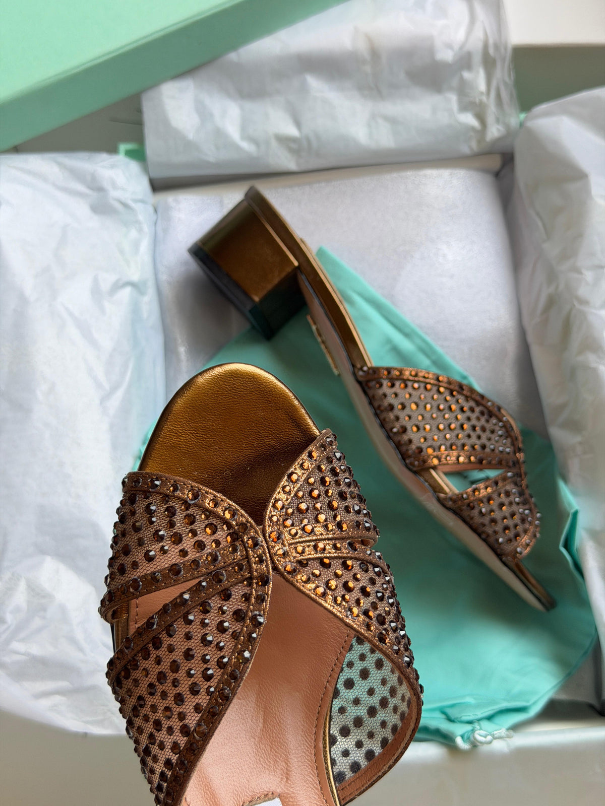 Aquazzura Crystal Lover 35 mules - 4
