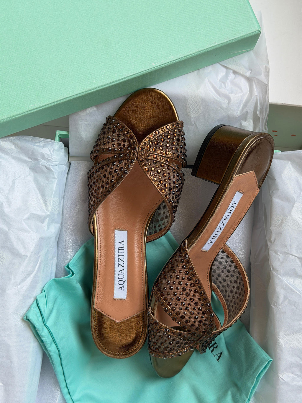 Aquazzura Crystal Lover 35 mules - 5