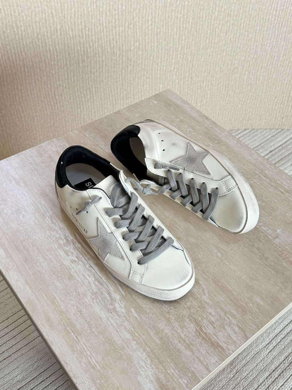 Golden Goose White Leather Super-Star Sneakers