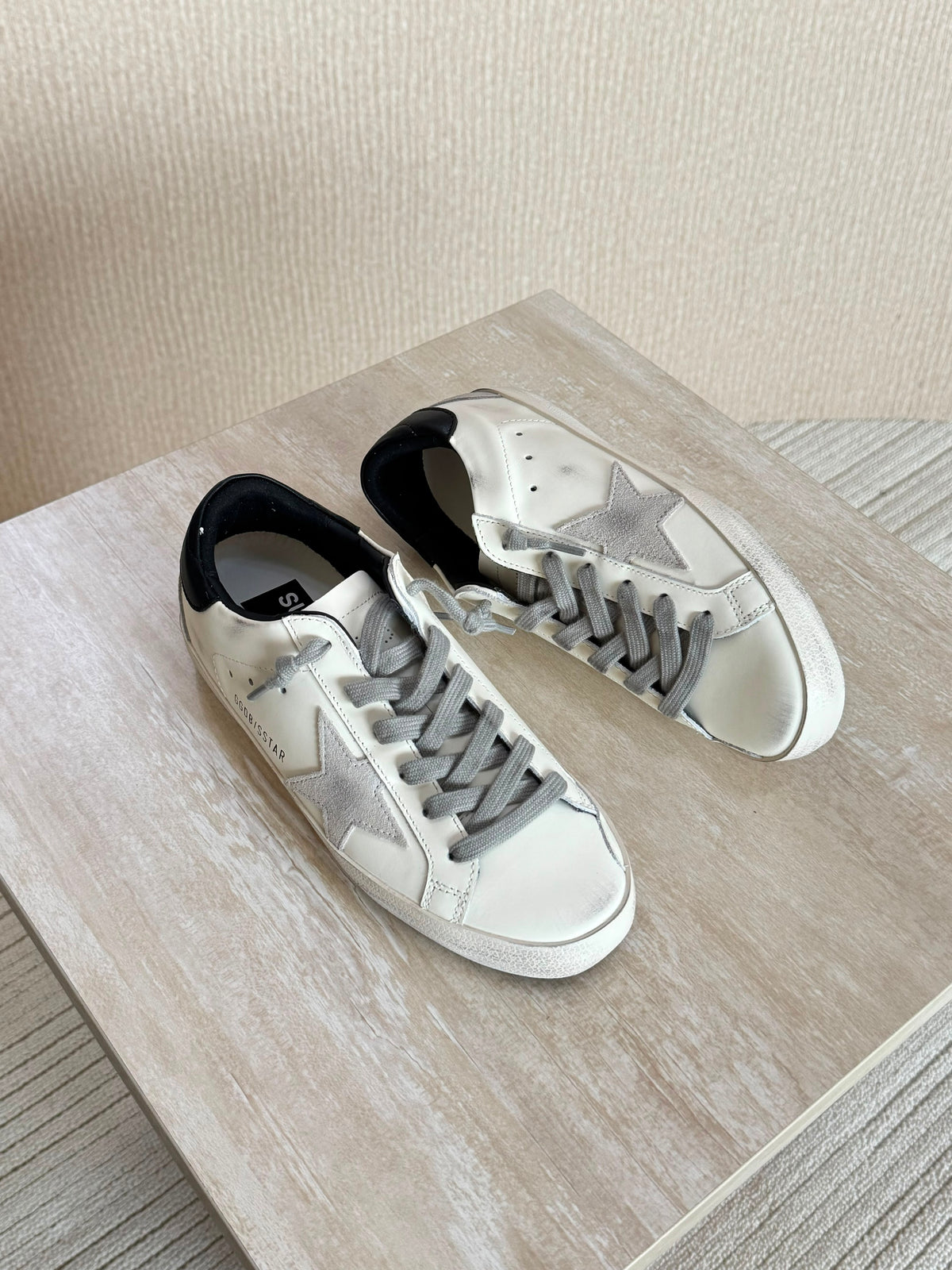 Golden Goose White Leather Super-Star Sneakers