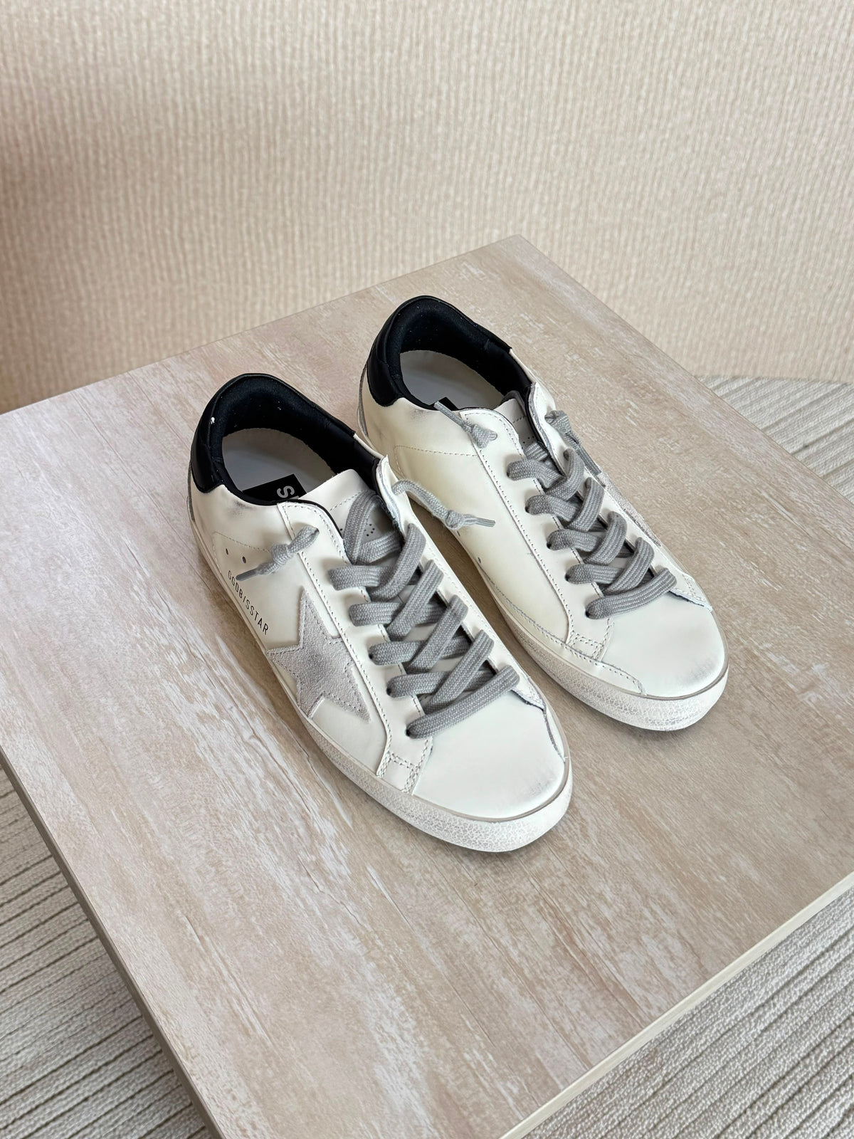 Golden Goose White Leather Super-Star Sneakers