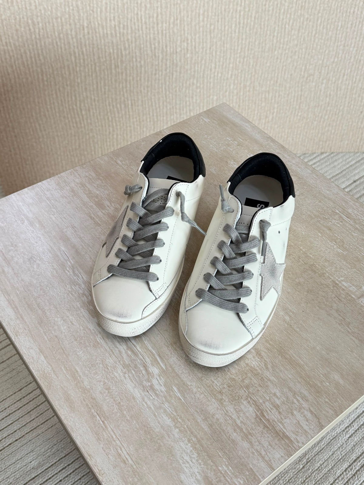 Golden Goose White Leather Super-Star Sneakers