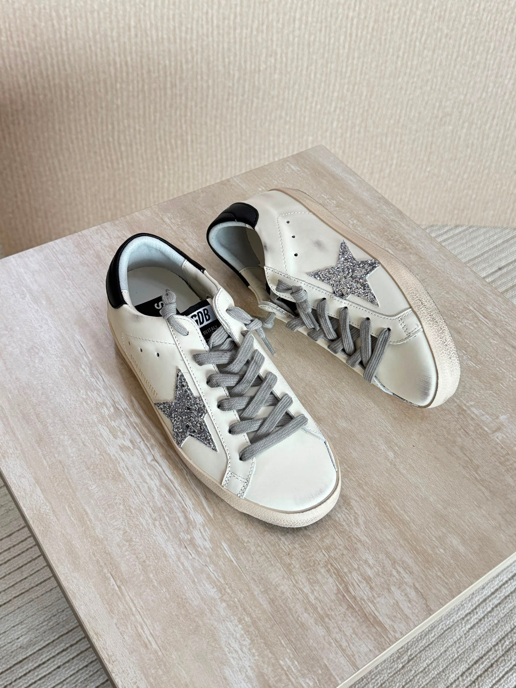 Golden Goose White Leather Super-Star Sneakers