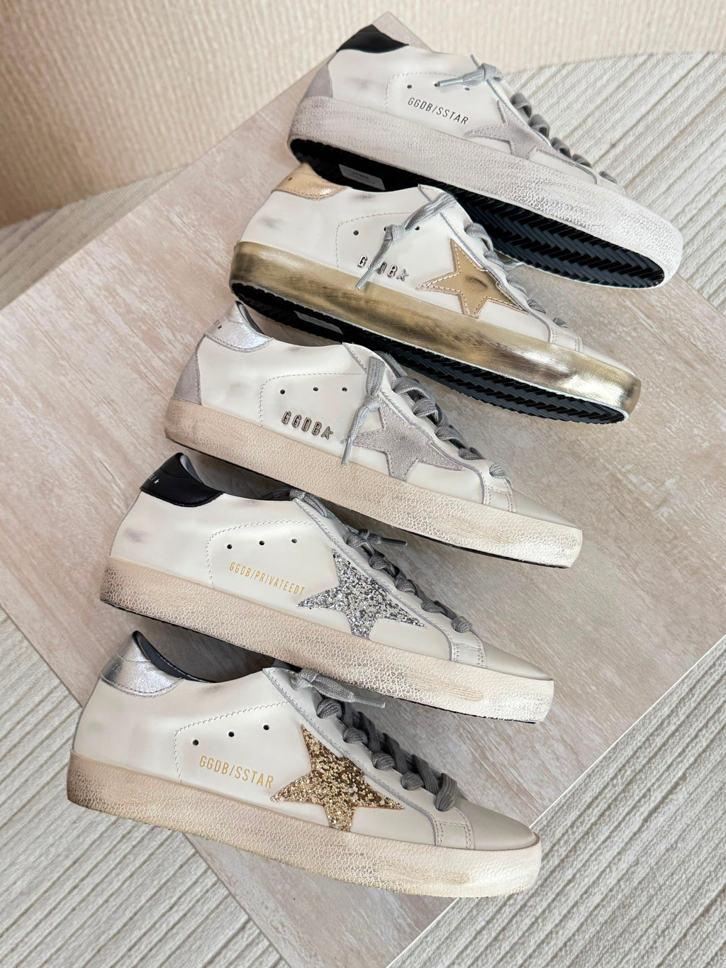 Golden Goose White Leather Super-Star Sneakers