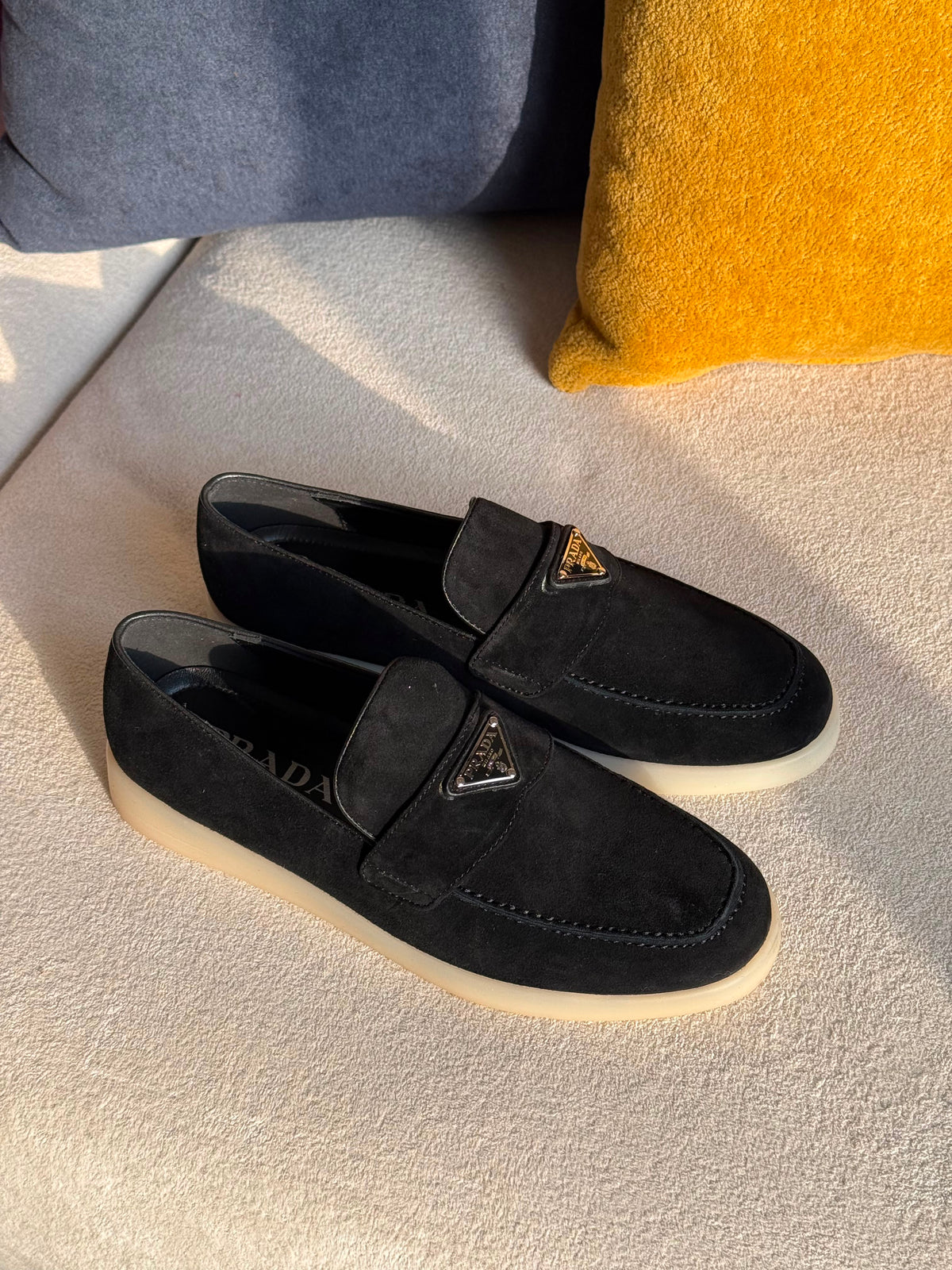 Prada Suede Leather Loafers