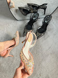 René Caovilla Cinderella Slingback Sandals