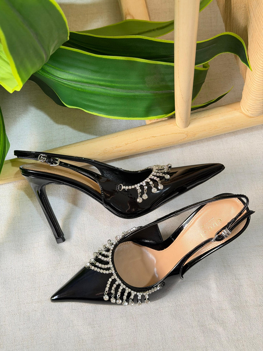 Gucci Crystal chain pumps - 3