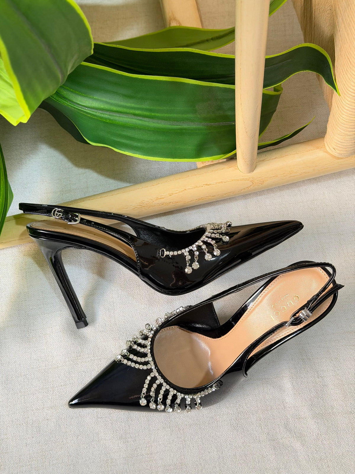 Gucci Crystal chain pumps - 3